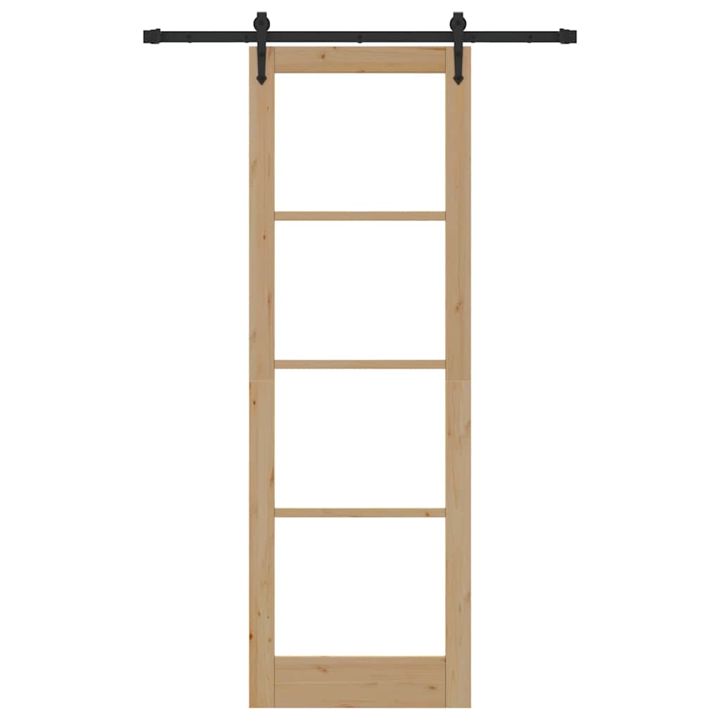 Schiebetür ORKDAL Braun 78 x 232 cm Holz und Metall
