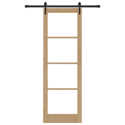 Schiebetür ORKDAL Braun 78 x 232 cm Holz und Metall