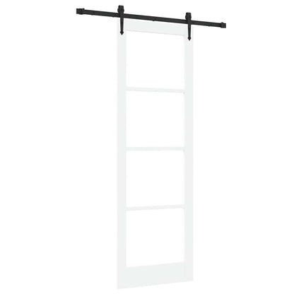 Schiebetür Manuell Weiß 78 x 232 cm Holz und Metall