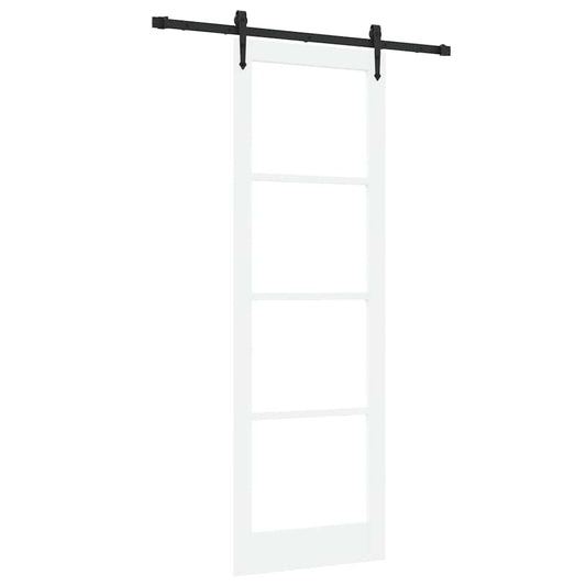 Schiebetür Manuell Weiß 78 x 232 cm Holz und Metall