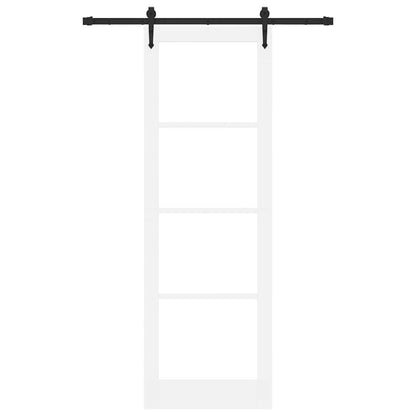 Schiebetür Manuell Weiß 78 x 232 cm Holz und Metall