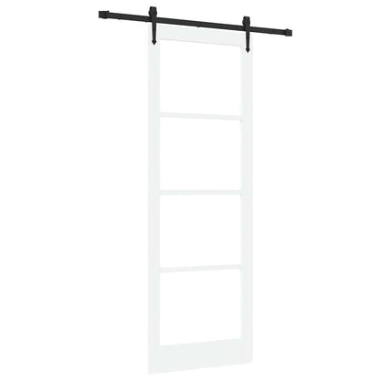 Schiebetür Manuell Weiß 83 x 232 cm Holz und Metall