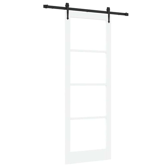 Schiebetür ORKDAL Weiß 83 x 232 cm Holz und Metall