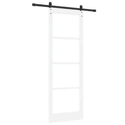 Schiebetür Manuell Weiß 83 x 232 cm Holz und Metall