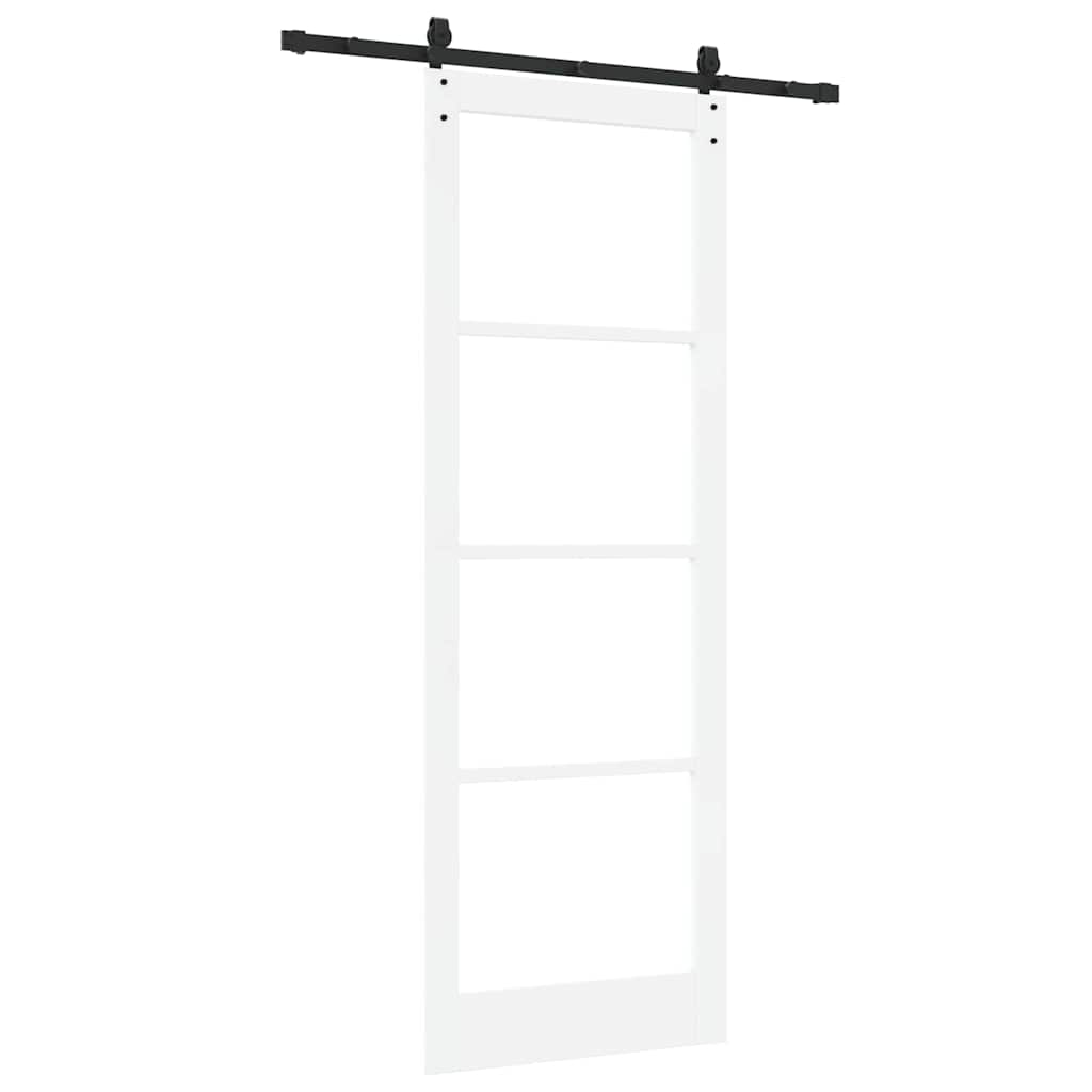 Schiebetür ORKDAL Weiß 83 x 232 cm Holz und Metall