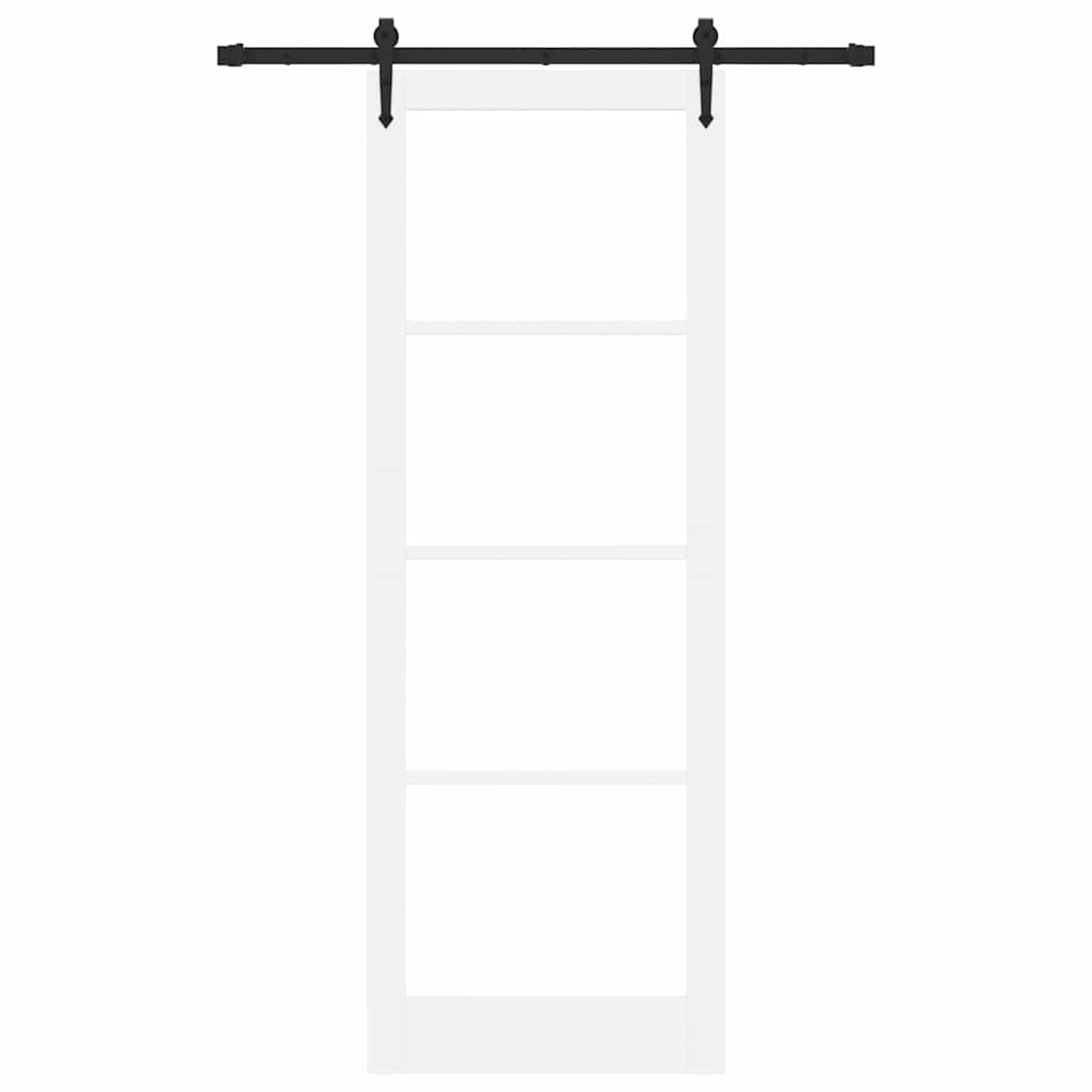 Schiebetür Manuell Weiß 83 x 232 cm Holz und Metall