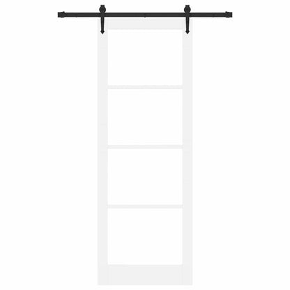 Schiebetür Manuell Weiß 83 x 232 cm Holz und Metall
