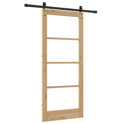 Schiebetür ORKDAL Braun 86 x 198,5 cm Holz und Metall