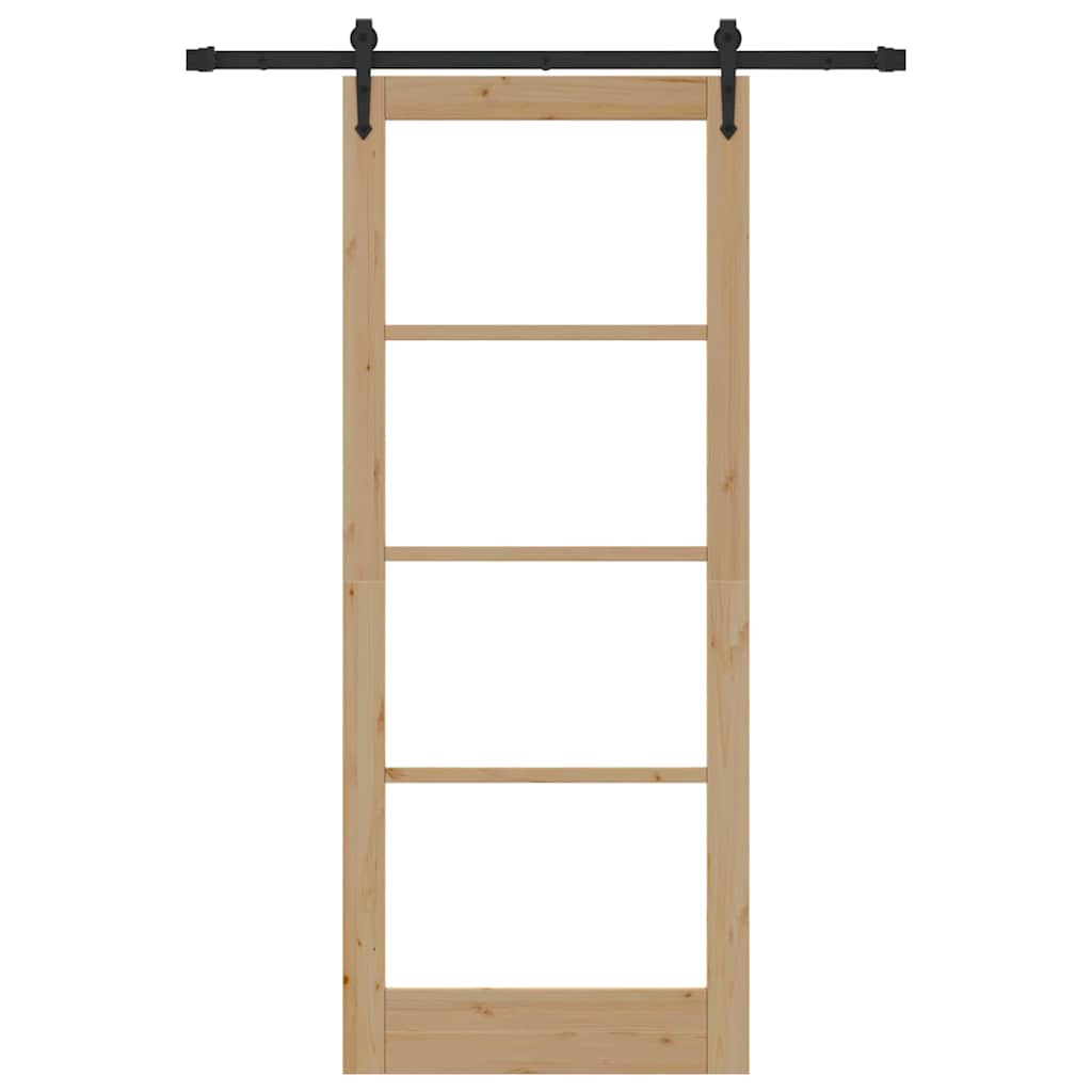 Schiebetür ORKDAL Braun 86 x 211 cm Holz und Metall