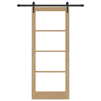 Schiebetür ORKDAL Braun 86 x 211 cm Holz und Metall