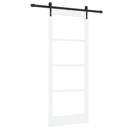 Schiebetür Manuell Weiß 86 x 211 cm Holz und Metall