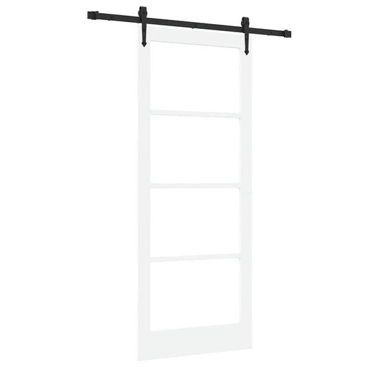 Schiebetür Manuell Weiß 86 x 211 cm Holz und Metall