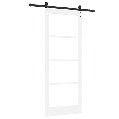 Schiebetür Manuell Weiß 86 x 211 cm Holz und Metall