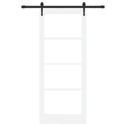 Schiebetür Manuell Weiß 86 x 211 cm Holz und Metall
