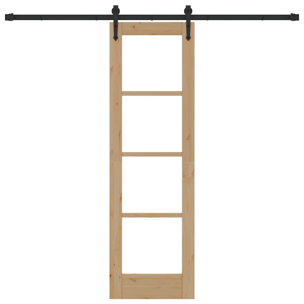 Schiebetür ORKDAL Braun 61 x 198,5 cm Holz und Metall