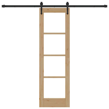 Schiebetür ORKDAL Braun 61 x 198,5 cm Holz und Metall