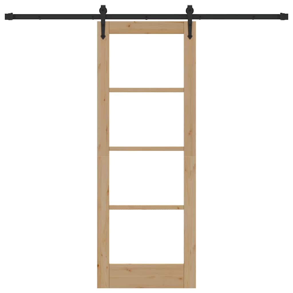 Schiebetür ORKDAL Braun 73,5 x 198,5 cm Holz und Metall