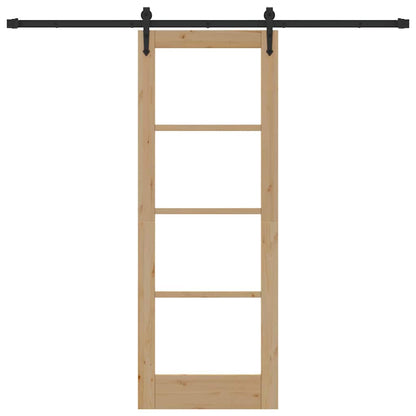 Schiebetür ORKDAL Braun 73,5 x 198,5 cm Holz und Metall