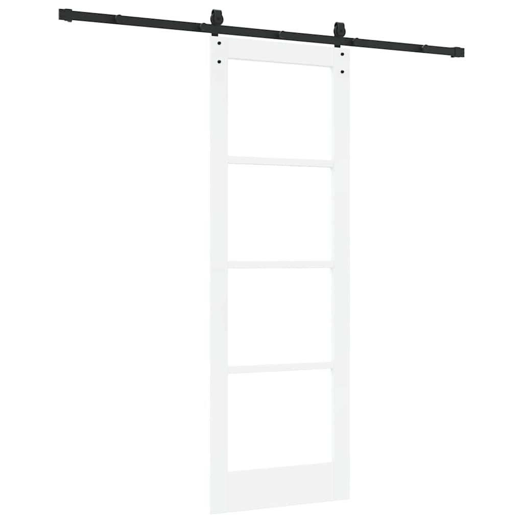 Schiebetür ORKDAL Weiß 73,5 x 211 cm Holz und Metall