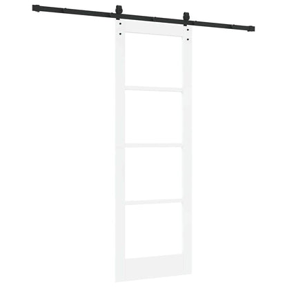Schiebetür ORKDAL Weiß 73,5 x 211 cm Holz und Metall