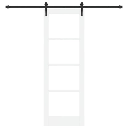 Schiebetür ORKDAL Weiß 73,5 x 211 cm Holz und Metall