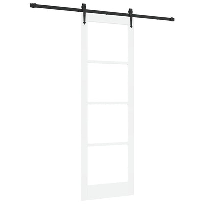 Schiebetür Manuell Weiß 78 x 232 cm Holz und Metall