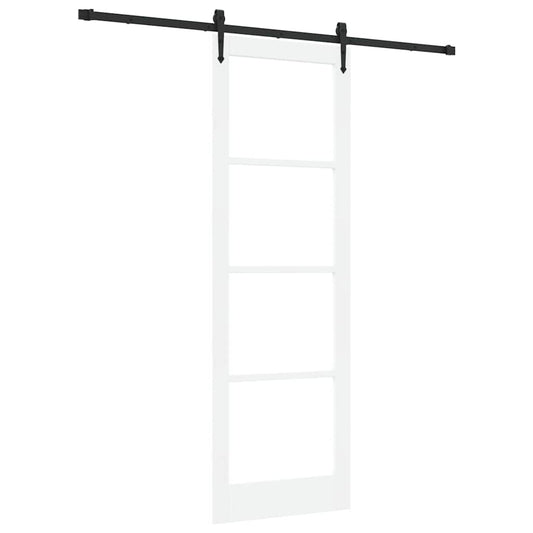 Schiebetür Manuell Weiß 78 x 232 cm Holz und Metall
