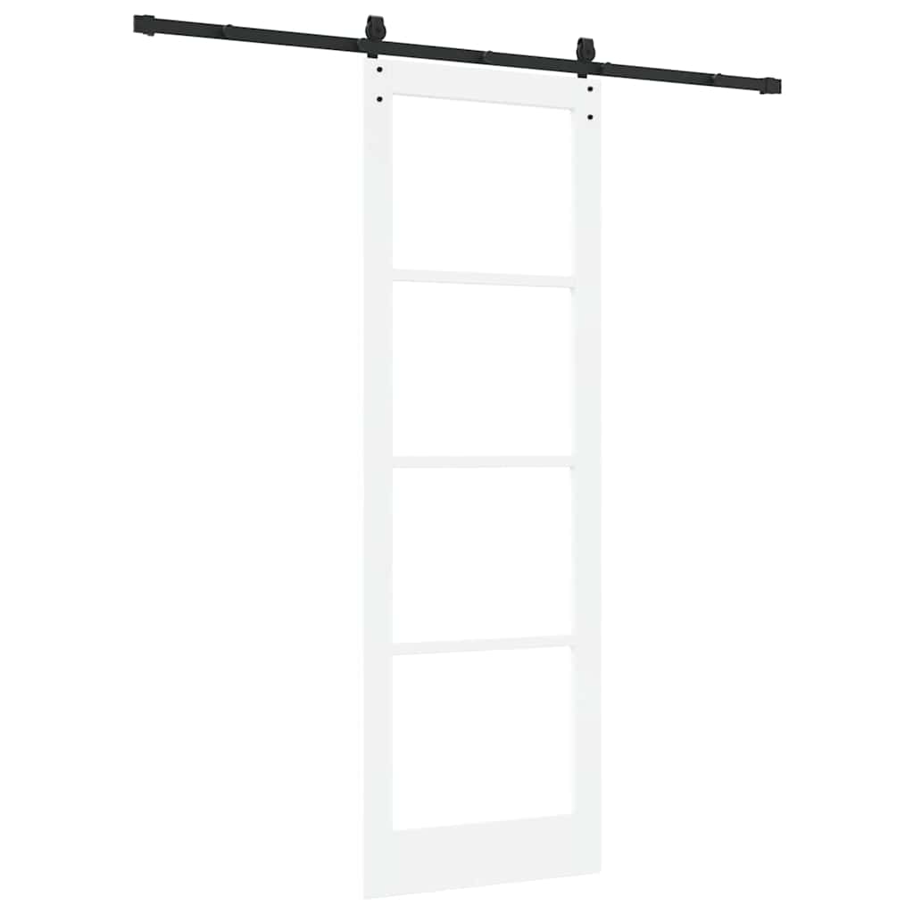Schiebetür Manuell Weiß 78 x 232 cm Holz und Metall