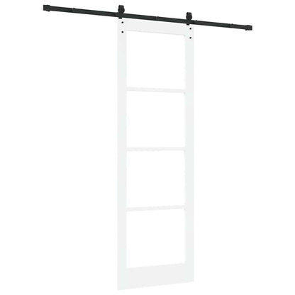 Schiebetür Manuell Weiß 78 x 232 cm Holz und Metall