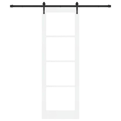 Schiebetür Manuell Weiß 78 x 232 cm Holz und Metall