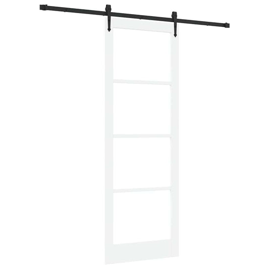 Schiebetür Manuell Weiß 83 x 232 cm Holz und Metall