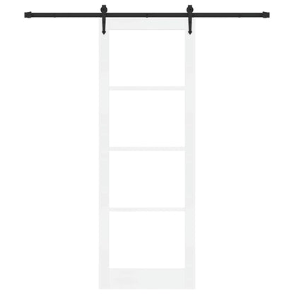 Schiebetür Manuell Weiß 83 x 232 cm Holz und Metall