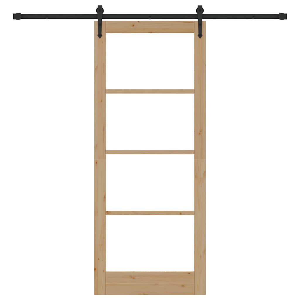 Schiebetür ORKDAL Braun 86 x 211 cm Holz und Metall