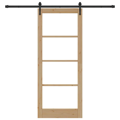 Schiebetür ORKDAL Braun 86 x 211 cm Holz und Metall