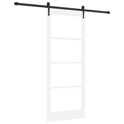 Schiebetür Manuell Weiß 86 x 211 cm Holz und Metall