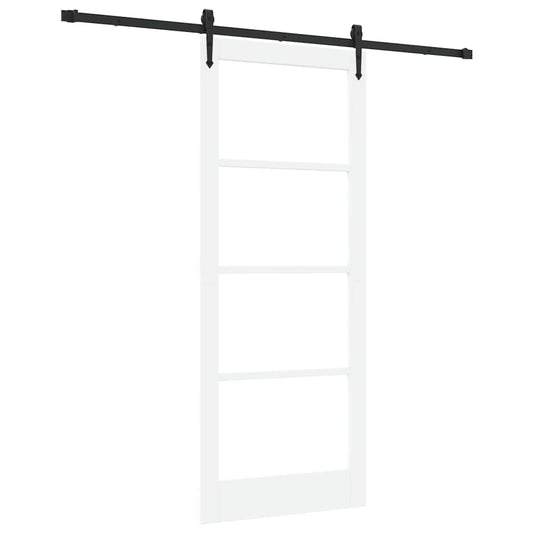 Schiebetür Manuell Weiß 86 x 211 cm Holz und Metall