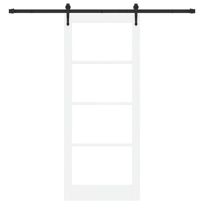 Schiebetür Manuell Weiß 86 x 211 cm Holz und Metall