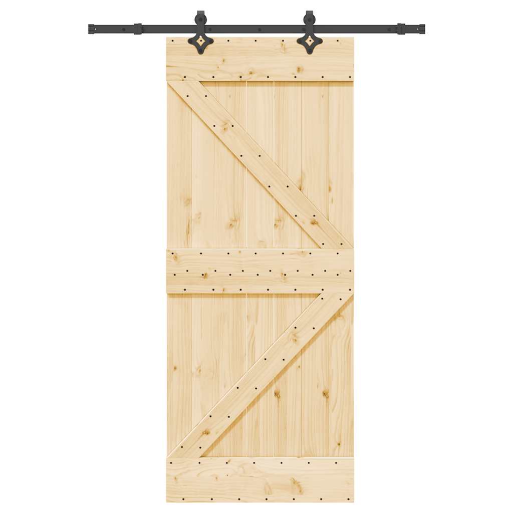 Schiebetür mit Beschlag 85x210 cm Massivholz Kiefer