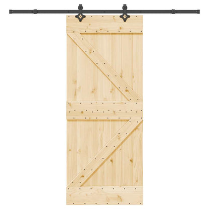 Schiebetür mit Beschlag 85x210 cm Massivholz Kiefer