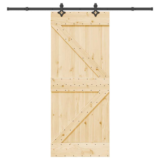 Schiebetür mit Beschlag 85x210 cm Massivholz Kiefer
