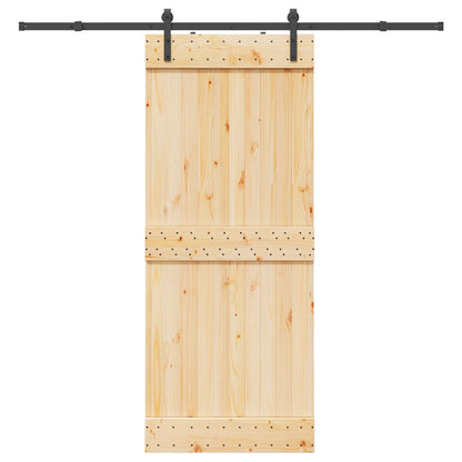Schiebetür mit Beschlag 85x210 cm Massivholz Kiefer