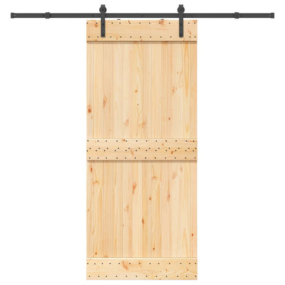 Schiebetür mit Beschlag 90x210 cm Massivholz Kiefer