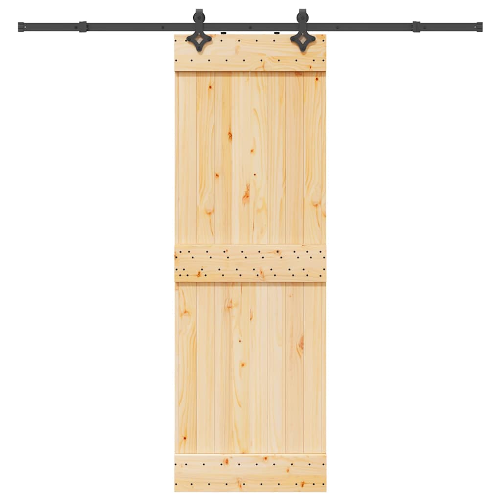 Schiebetür mit Beschlag 70x210 cm Massivholz Kiefer