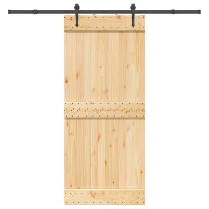 Schiebetür mit Beschlag 90x210 cm Massivholz Kiefer