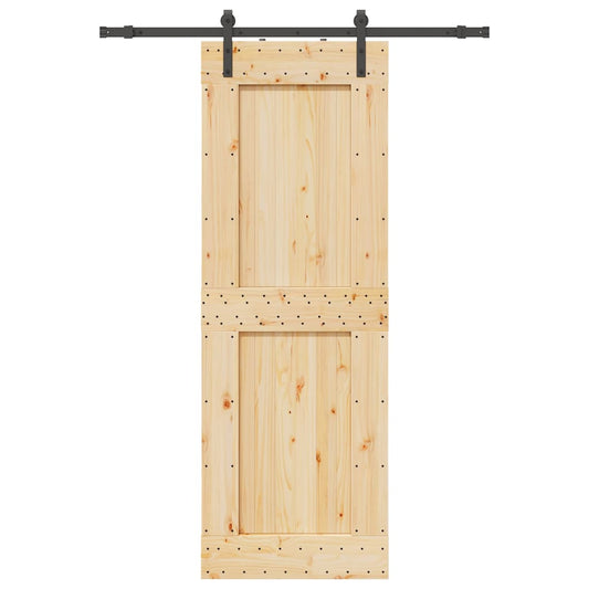 Schiebetür mit Beschlag 85x210 cm Massivholz Kiefer