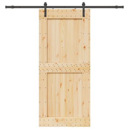 Schiebetür mit Beschlag 100x210 cm Massivholz Kiefer