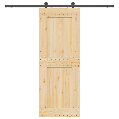 Schiebetür mit Beschlag 85x210 cm Massivholz Kiefer