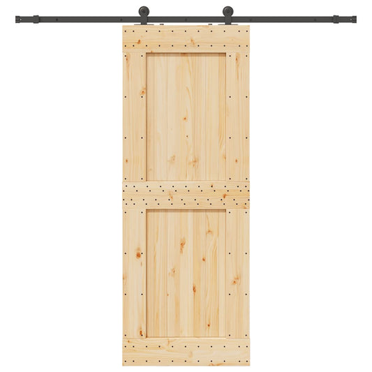 Schiebetür mit Beschlag 85x210 cm Massivholz Kiefer