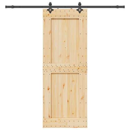 Schiebetür mit Beschlag 85x210 cm Massivholz Kiefer