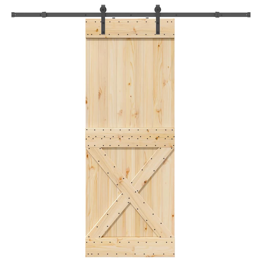 Schiebetür mit Beschlag 85x210 cm Massivholz Kiefer